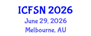 International Conference on Food Science and Nutrition (ICFSN) June 29, 2026 - Melbourne, Australia