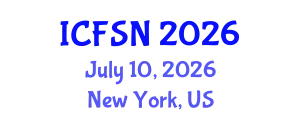 International Conference on Food Science and Nutrition (ICFSN) July 10, 2026 - New York, United States
