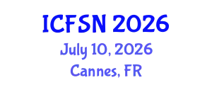 International Conference on Food Science and Nutrition (ICFSN) July 10, 2026 - Cannes, France