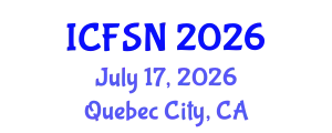 International Conference on Food Science and Nutrition (ICFSN) July 17, 2026 - Quebec City, Canada