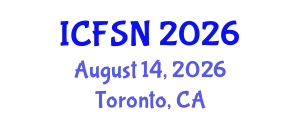 International Conference on Food Science and Nutrition (ICFSN) August 14, 2026 - Toronto, Canada