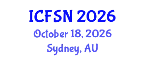 International Conference on Food Science and Nutrition (ICFSN) October 18, 2026 - Sydney, Australia