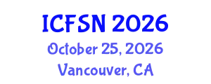 International Conference on Food Science and Nutrition (ICFSN) October 25, 2026 - Vancouver, Canada