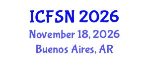 International Conference on Food Science and Nutrition (ICFSN) November 18, 2026 - Buenos Aires, Argentina