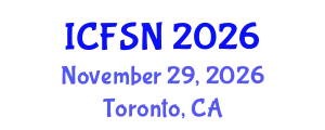 International Conference on Food Science and Nutrition (ICFSN) November 29, 2026 - Toronto, Canada
