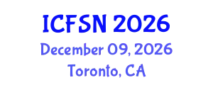 International Conference on Food Science and Nutrition (ICFSN) December 09, 2026 - Toronto, Canada