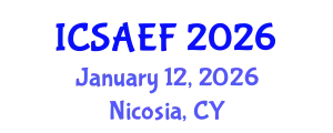 International Conference on Sustainable Agriculture, Environment and Forestry (ICSAEF) January 12, 2026 - Nicosia, Cyprus