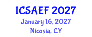 International Conference on Sustainable Agriculture, Environment and Forestry (ICSAEF) January 16, 2027 - Nicosia, Cyprus