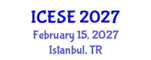 International Conference on Environmental Science and Engineering (ICESE) February 15, 2027 - Istanbul, Turkey