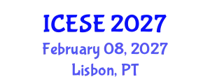 International Conference on Environmental Science and Engineering (ICESE) February 08, 2027 - Lisbon, Portugal