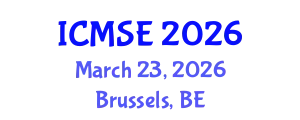 International Conference on Marine Science and Engineering (ICMSE) March 23, 2026 - Brussels, Belgium