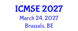 International Conference on Marine Science and Engineering (ICMSE) March 24, 2027 - Brussels, Belgium