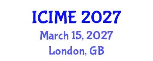 International Conference on Industrial and Mechanical Engineering (ICIME) March 15, 2027 - London, United Kingdom