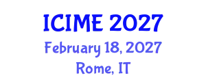 International Conference on Industrial and Mechanical Engineering (ICIME) February 18, 2027 - Rome, Italy