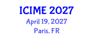 International Conference on Industrial and Mechanical Engineering (ICIME) April 19, 2027 - Paris, France