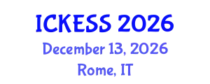 International Conference on Kinesiology, Exercise and Sport Sciences (ICKESS) December 13, 2026 - Rome, Italy