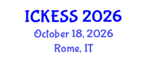 International Conference on Kinesiology, Exercise and Sport Sciences (ICKESS) October 18, 2026 - Rome, Italy