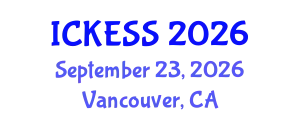 International Conference on Kinesiology, Exercise and Sport Sciences (ICKESS) September 23, 2026 - Vancouver, Canada