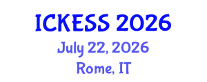 International Conference on Kinesiology, Exercise and Sport Sciences (ICKESS) July 22, 2026 - Rome, Italy