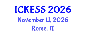 International Conference on Kinesiology, Exercise and Sport Sciences (ICKESS) November 11, 2026 - Rome, Italy