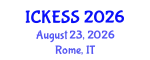 International Conference on Kinesiology, Exercise and Sport Sciences (ICKESS) August 23, 2026 - Rome, Italy