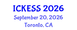International Conference on Kinesiology, Exercise and Sport Sciences (ICKESS) September 20, 2026 - Toronto, Canada