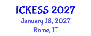 International Conference on Kinesiology, Exercise and Sport Sciences (ICKESS) January 18, 2027 - Rome, Italy