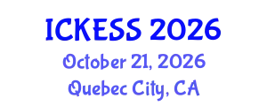 International Conference on Kinesiology, Exercise and Sport Sciences (ICKESS) October 21, 2026 - Quebec City, Canada