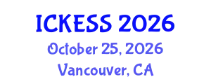 International Conference on Kinesiology, Exercise and Sport Sciences (ICKESS) October 25, 2026 - Vancouver, Canada