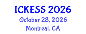 International Conference on Kinesiology, Exercise and Sport Sciences (ICKESS) October 28, 2026 - Montreal, Canada