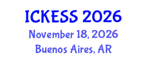 International Conference on Kinesiology, Exercise and Sport Sciences (ICKESS) November 18, 2026 - Buenos Aires, Argentina