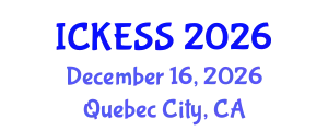 International Conference on Kinesiology, Exercise and Sport Sciences (ICKESS) December 16, 2026 - Quebec City, Canada