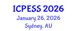 International Conference on Physical Education and Sport Science (ICPESS) January 26, 2026 - Sydney, Australia