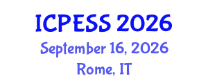 International Conference on Physical Education and Sport Science (ICPESS) September 16, 2026 - Rome, Italy