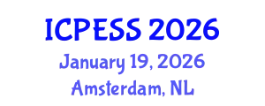 International Conference on Physical Education and Sport Science (ICPESS) January 19, 2026 - Amsterdam, Netherlands