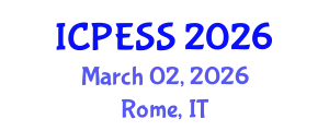 International Conference on Physical Education and Sport Science (ICPESS) March 02, 2026 - Rome, Italy