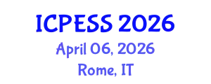 International Conference on Physical Education and Sport Science (ICPESS) April 06, 2026 - Rome, Italy
