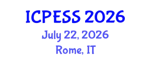 International Conference on Physical Education and Sport Science (ICPESS) July 22, 2026 - Rome, Italy