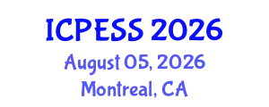 International Conference on Physical Education and Sport Science (ICPESS) August 05, 2026 - Montreal, Canada