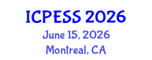 International Conference on Physical Education and Sport Science (ICPESS) June 15, 2026 - Montreal, Canada