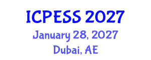 International Conference on Physical Education and Sport Science (ICPESS) January 28, 2027 - Dubai, United Arab Emirates