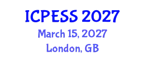 International Conference on Physical Education and Sport Science (ICPESS) March 15, 2027 - London, United Kingdom