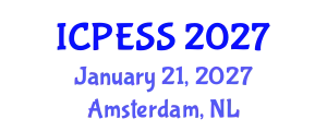 International Conference on Physical Education and Sport Science (ICPESS) January 21, 2027 - Amsterdam, Netherlands