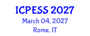 International Conference on Physical Education and Sport Science (ICPESS) March 04, 2027 - Rome, Italy
