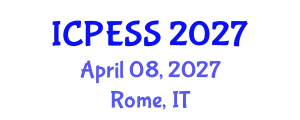 International Conference on Physical Education and Sport Science (ICPESS) April 08, 2027 - Rome, Italy