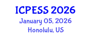 International Conference on Physical Education and Sport Science (ICPESS) January 05, 2026 - Honolulu, United States