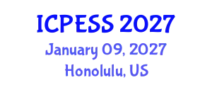 International Conference on Physical Education and Sport Science (ICPESS) January 09, 2027 - Honolulu, United States