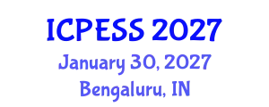 International Conference on Physical Education and Sport Science (ICPESS) January 30, 2027 - Bengaluru, India