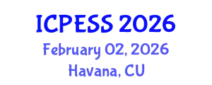 International Conference on Physical Education and Sport Science (ICPESS) February 02, 2026 - Havana, Cuba