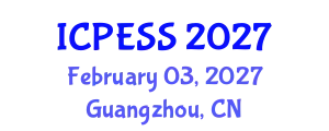 International Conference on Physical Education and Sport Science (ICPESS) February 03, 2027 - Guangzhou, China